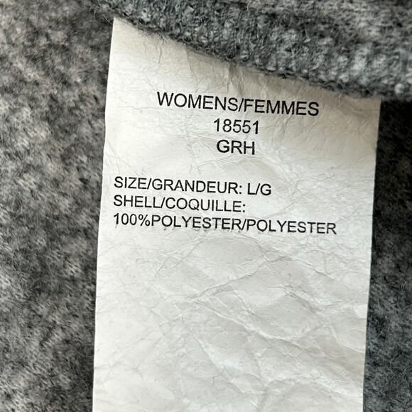 Woolrich Womens Siskiyou Fleece Vest Curly Fuzzy Full Zip 18551 Gray L Large - Picture 7 of 8